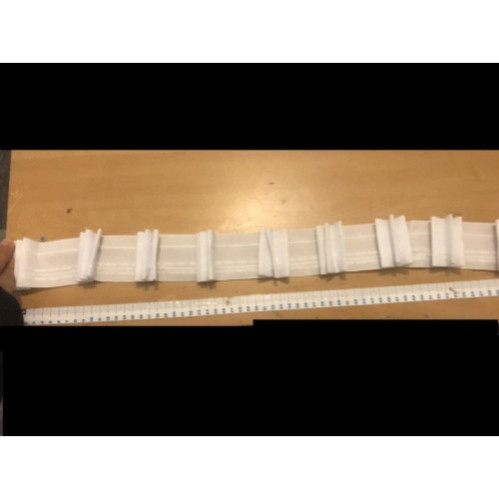 10 meter gordijnband voor 3 plooien