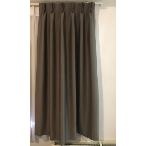 Verduisterende Gordijnstof Taupe – Kamerhoog 280 cm – Dim Out per Meter