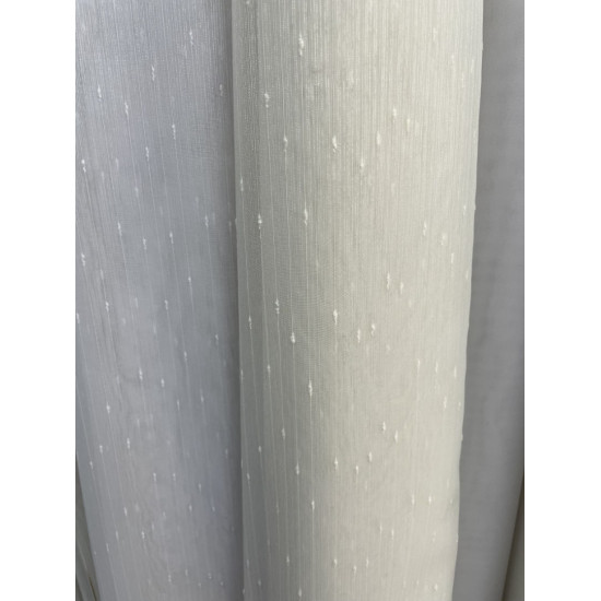 Vitrage gordijnen met rain streepjes wit