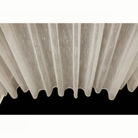 Vitrage Bouclé ivoor Cremé met Streepjes – Kamerhoog 280 cm – Luxe Gordijnstof per Meter